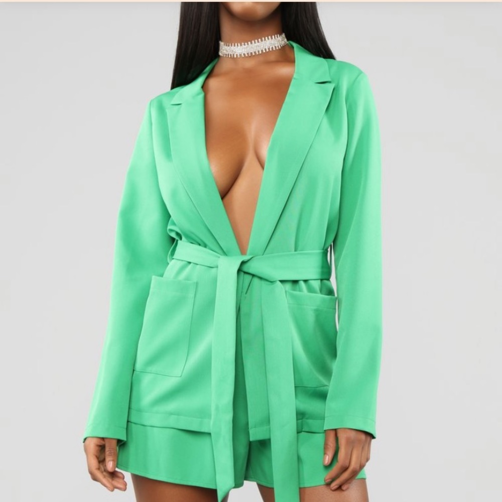 Green Suit and shorts set